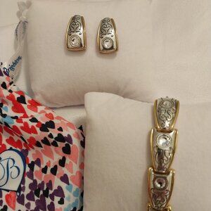 💗Brighton "Aries" Bracelet and earrings, Gold and silver EXC💗